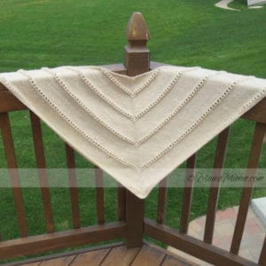Age of Brass and Steam shawl in beige yarn